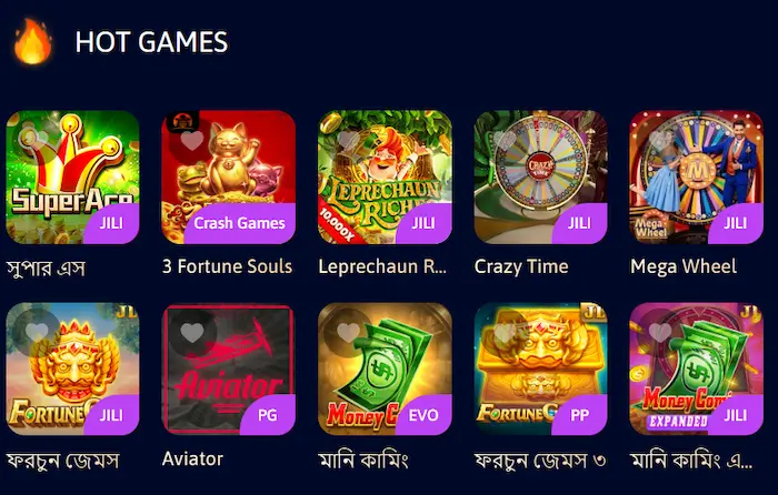 TBAJEE Casino Bangladesh games
